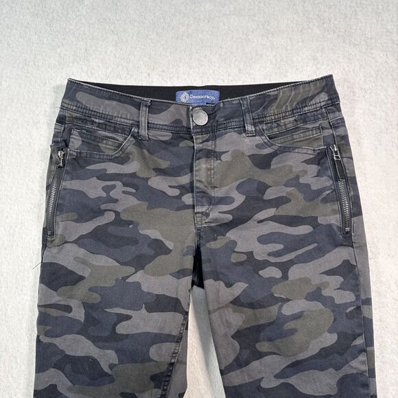 Democracy AB Solution Jeans Women's Size 8 Gray Black Camo Army Urban Grunge - Picture 3 of 10